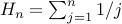 H_n = sum_{j=1}^n 1/j