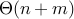 Theta(n+m)