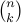 nchoose k
