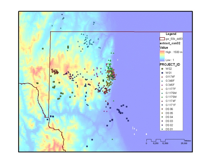 uncorrelated locations