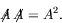 \begin{displaymath}
\not{\!\!A}\not{\!\!A}= A^2 .
\end{displaymath}