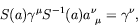 \begin{displaymath}
S(a) \gamma^\mu S^{-1}(a) a^\nu_{\ \mu} = \gamma^\nu ,
\end{displaymath}