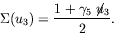\begin{displaymath}
\Sigma(u_3) = \frac{1+\gamma_5\not{\;\!\!\!u}_3}{2}.
\end{displaymath}