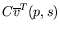 $\displaystyle C\overline{v}^T(p,s)$