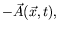 $\displaystyle -\vec{A}(\vec{x},t) ,$