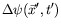 $\displaystyle \Delta \psi(\vec{x}^\prime,t^\prime)$