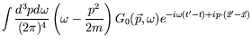 $\displaystyle \int\frac{d^3pd\omega}{(2\pi)^4} \left( \omega - \frac{p^2}{2m}
\...
... G_0(\vec{p},\omega) e^{-i\omega(t^\prime-t) +
ip\cdot(\vec{x}^\prime-\vec{x})}$