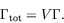 \begin{displaymath}
\Gamma_{\mathrm{tot}} = V\Gamma .
\end{displaymath}