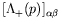 $\displaystyle [\Lambda_+(p)]_{\alpha\beta}$