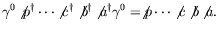 $\displaystyle \gamma^0
\not{p}^\dagger \cdots \not{c}^\dagger \not{b}^\dagger \not{\;\!\!a}^\dagger
\gamma^0 = \not{p}\cdots\not{c}\not{b}\not{\;\!\!a}.$