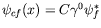 $\psi_{cf}(x) =
C \gamma^0 \psi_f^*$