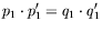 $\displaystyle p_1\cdot p_1^\prime = q_1\cdot q_1^\prime$