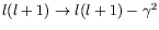 $l(l+1)\rightarrow l(l+1) - \gamma^2$