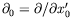 $\partial_0=\partial/\partial x_0^\prime$