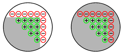 detector: inhibition vs. excitation