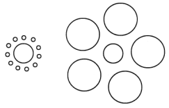 Ebbinghaus/Titchener illusion