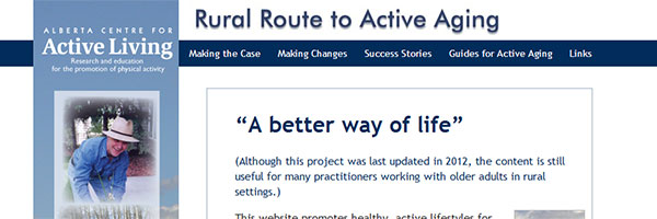 Rural Route to Active Living website