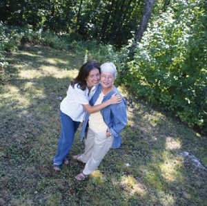 Reaching Older Adults: Communicating Effectively - mother and daughter walking through the woods