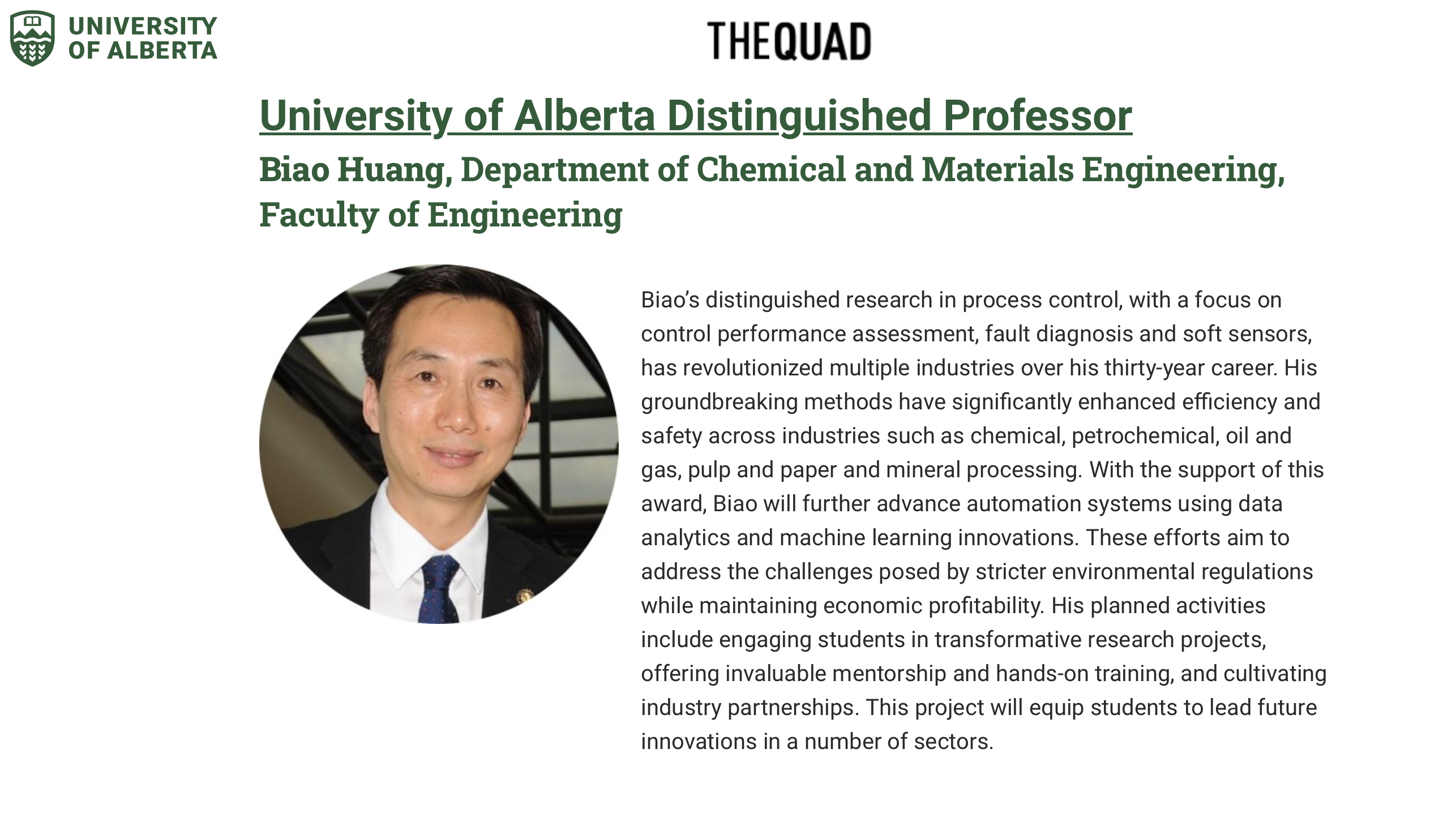 Dr. Biao Huang