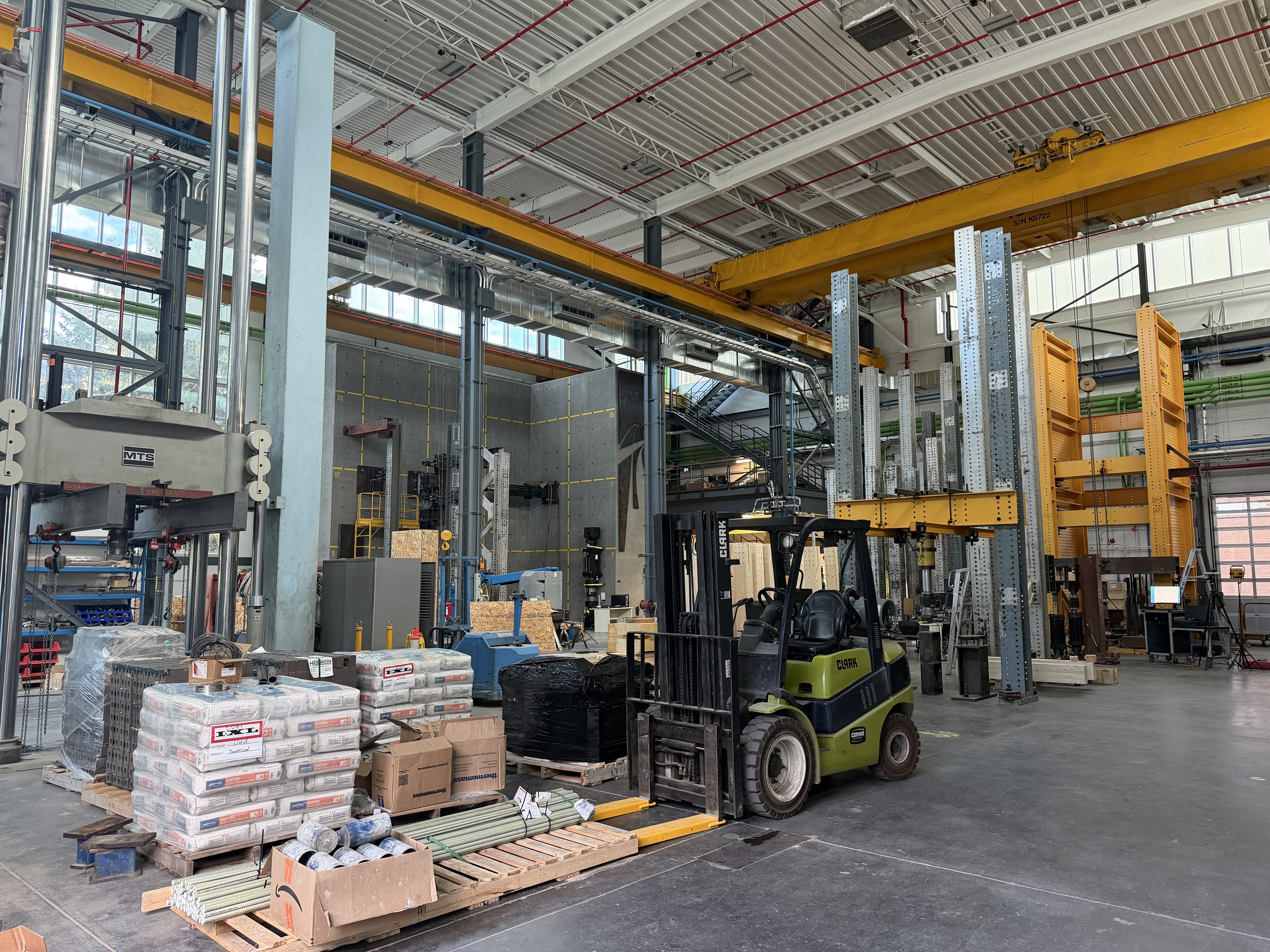 Interior view of the I. F. Morrison Structures Laboratory
