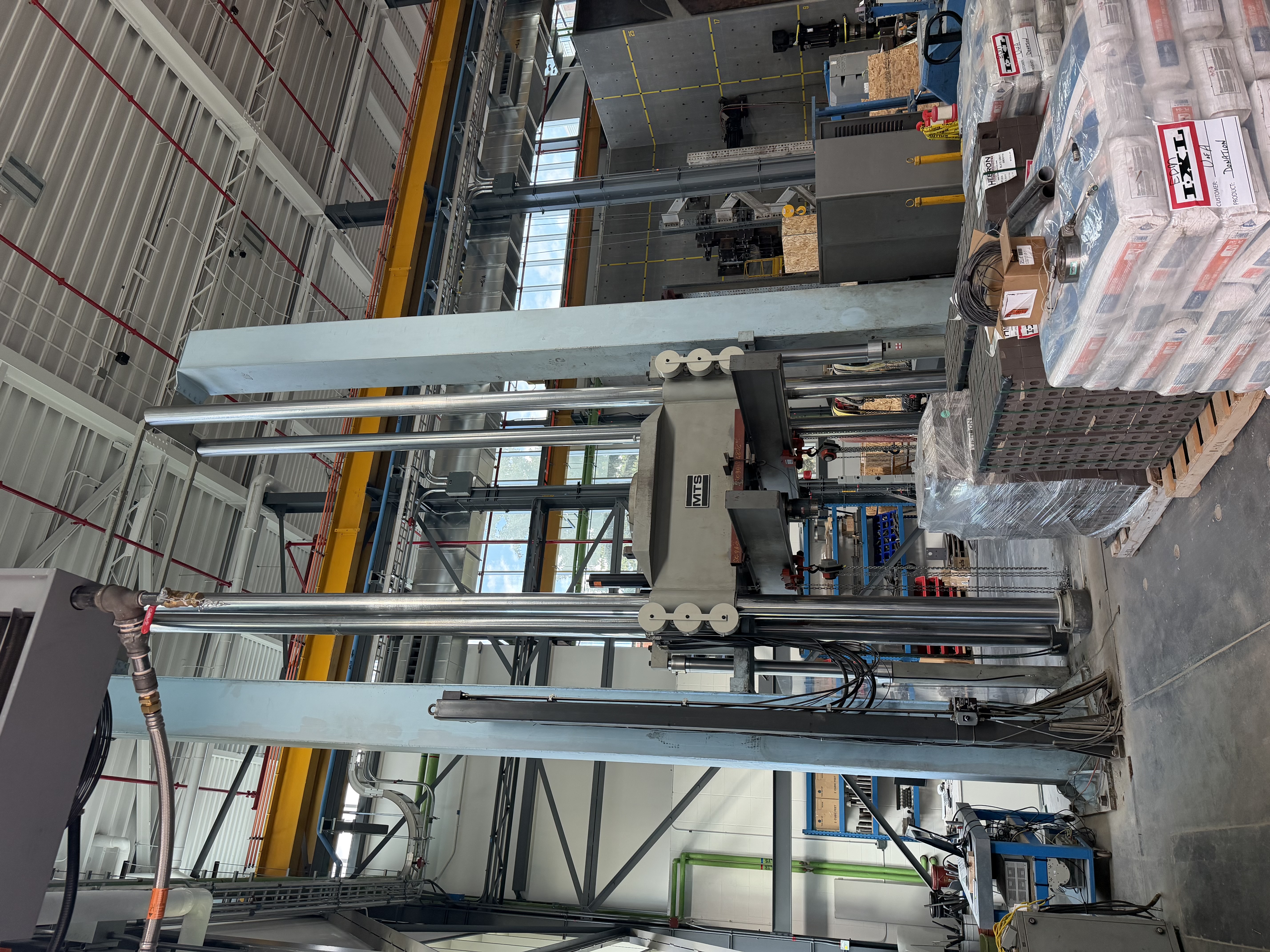 Testing setup at the I. F. Morrison Structures Laboratory