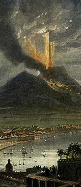Naples: night scene with Vesuvius, Anon. c. 1830