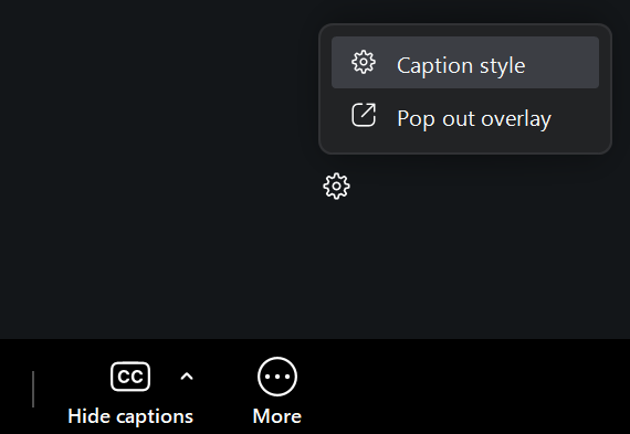 A gif showing someone typing closed captions.