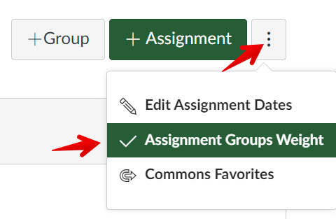 adding weights to assignment groups