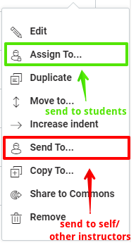 Do not use send to to send to students