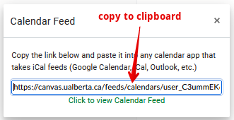 Copy the calendar url from the Calendar Feed link