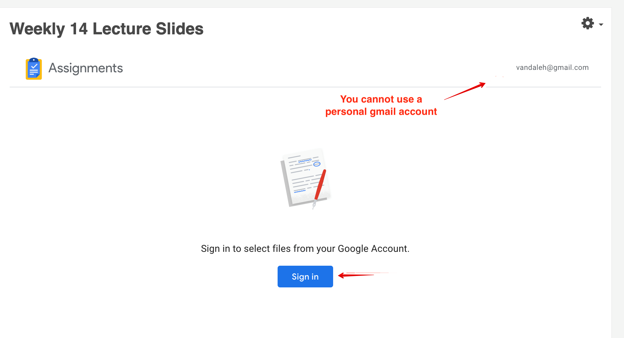 google drive you are not signed in