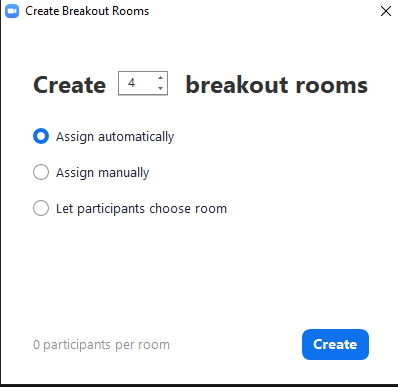 launch breakout rooms button on Zoom
