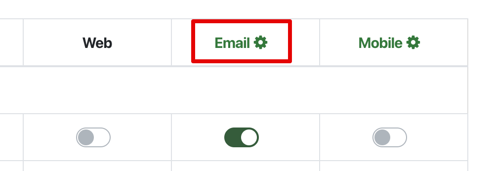 click email under Notification preferences
