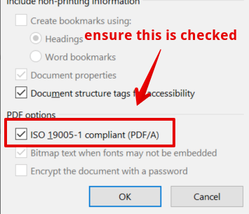 ISO 1905-1 compliance checkbox