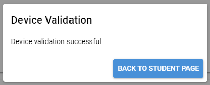 validation success message