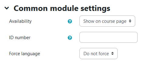 Common module settings for text and media