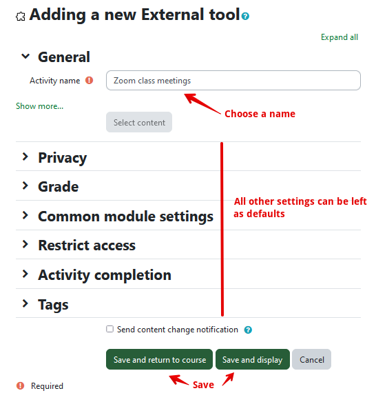 zoom settings