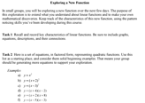 Blaine: Exploring Quadratic Functions PDF