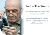 Fred of Few Words Poster