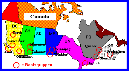 [Map of Canada Showing Basisgruppen]
