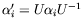 $\alpha_i^\prime = U\alpha_i U^{-1}$