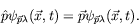 \begin{displaymath}
\hat{p}\psi_{\vec{p}\lambda}(\vec{x},t) =
\vec{p}\psi_{\vec{p}\lambda}(\vec{x},t) .
\end{displaymath}