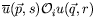 $\overline{u}(\vec{p},s)\mathcal{O}_i u(\vec{q},r)$
