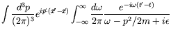 $\displaystyle \int\frac{d^3p}{(2\pi)^3}
e^{i\vec{p}\cdot(\vec{x}^\prime-\vec{x}...
...rac{d\omega}{2\pi} \frac{e^{-i\omega(t^\prime-t)}}{\omega - p^2/2m +
i\epsilon}$