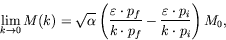 \begin{displaymath}
\lim_{k\rightarrow 0} M(k) = \sqrt{\alpha} \left( \frac{\var...
... p_f} - \frac{\varepsilon\cdot p_i}{k\cdot p_i} \right) M_0 ,
\end{displaymath}