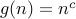 g(n) = n^c