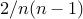 2/n(n-1)