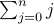 sum_{j=0}^{n} j