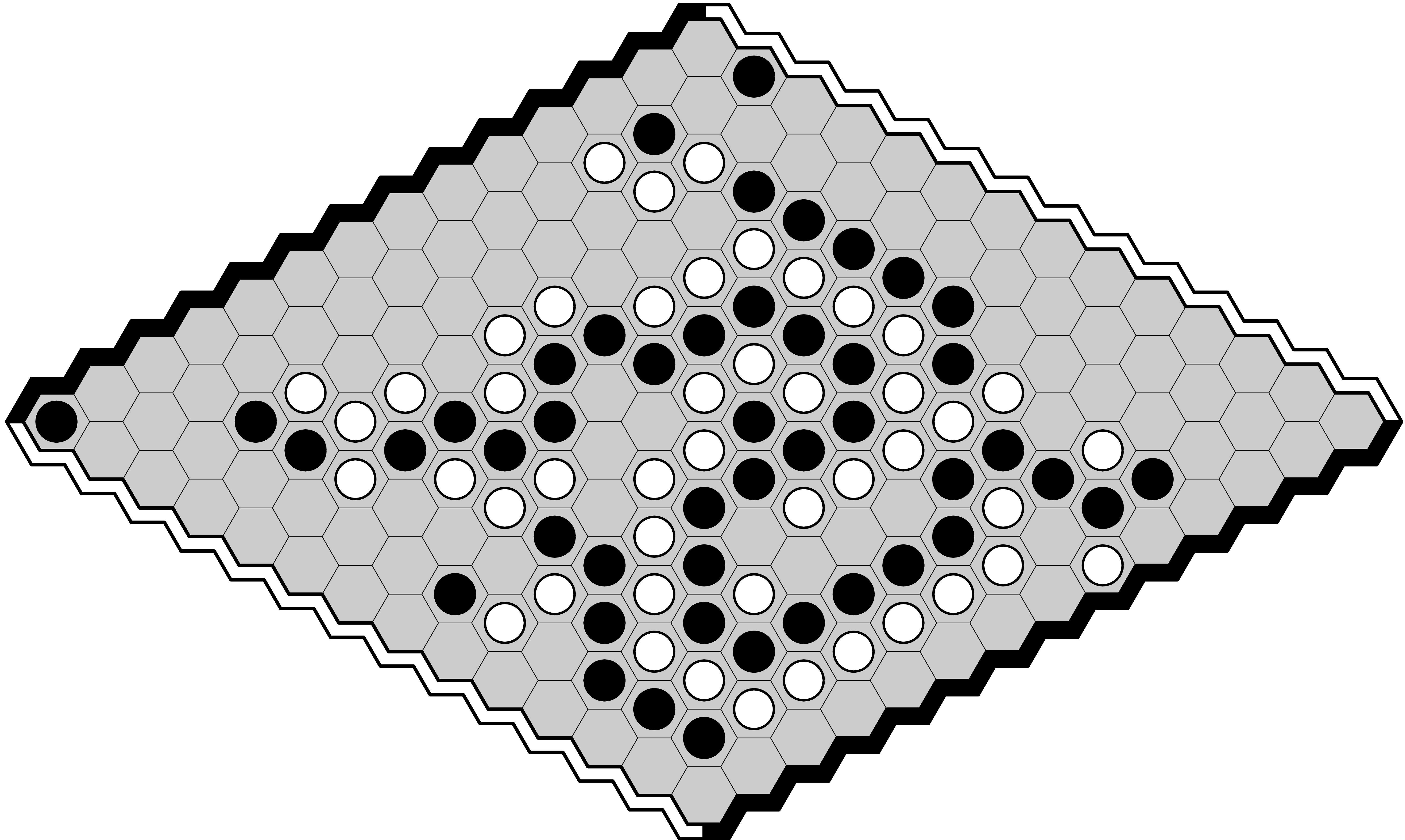 pic of a 9x9 hex board