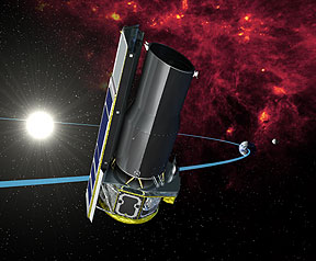 Drawing of the Spitzer Space Telescope